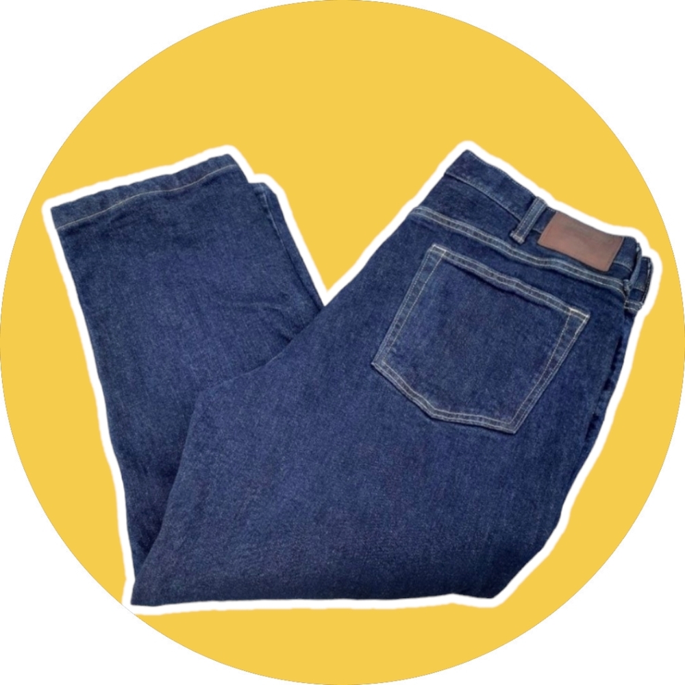 Lands' End Square Rigger Flannel Lined Men's Jeans Size 38, 26.25" Inseam NWOT - Picture 1 of 12